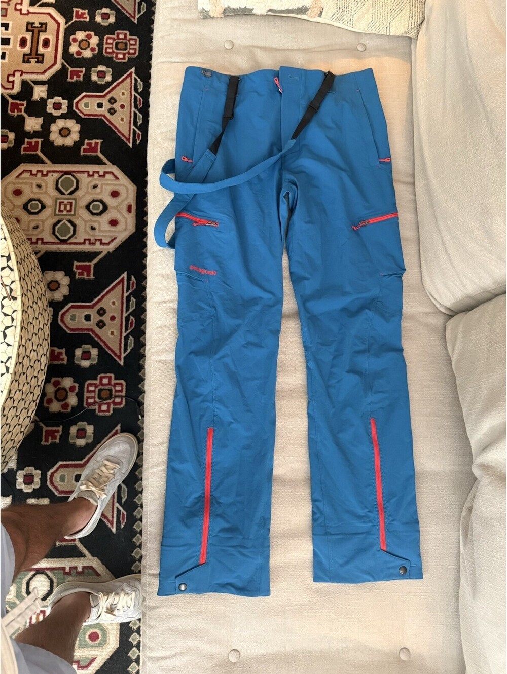 Patagonia Dual Point Alpine Pant 34 Climbing Snowboard Ski Skiing Bibs Suspender